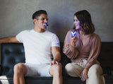 relaxing and whitening teeth with the teeth whitening device from Brytn Smile