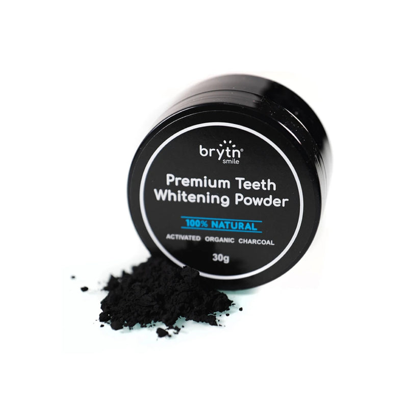 charcoal teeth whitening powder is a natural teeth whitening option